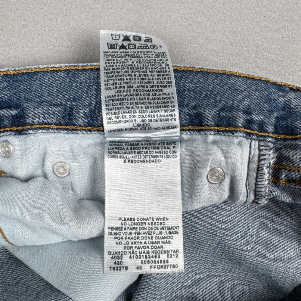 Levis 505 Regular Fit Jeans Mens 36x29 (36x25) Medium Wash Blue Straight Leg - Picture 10 of 12